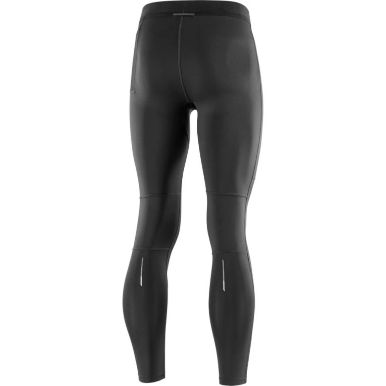 Black Salomon Cross Men's Running Tights | IE LZ4830